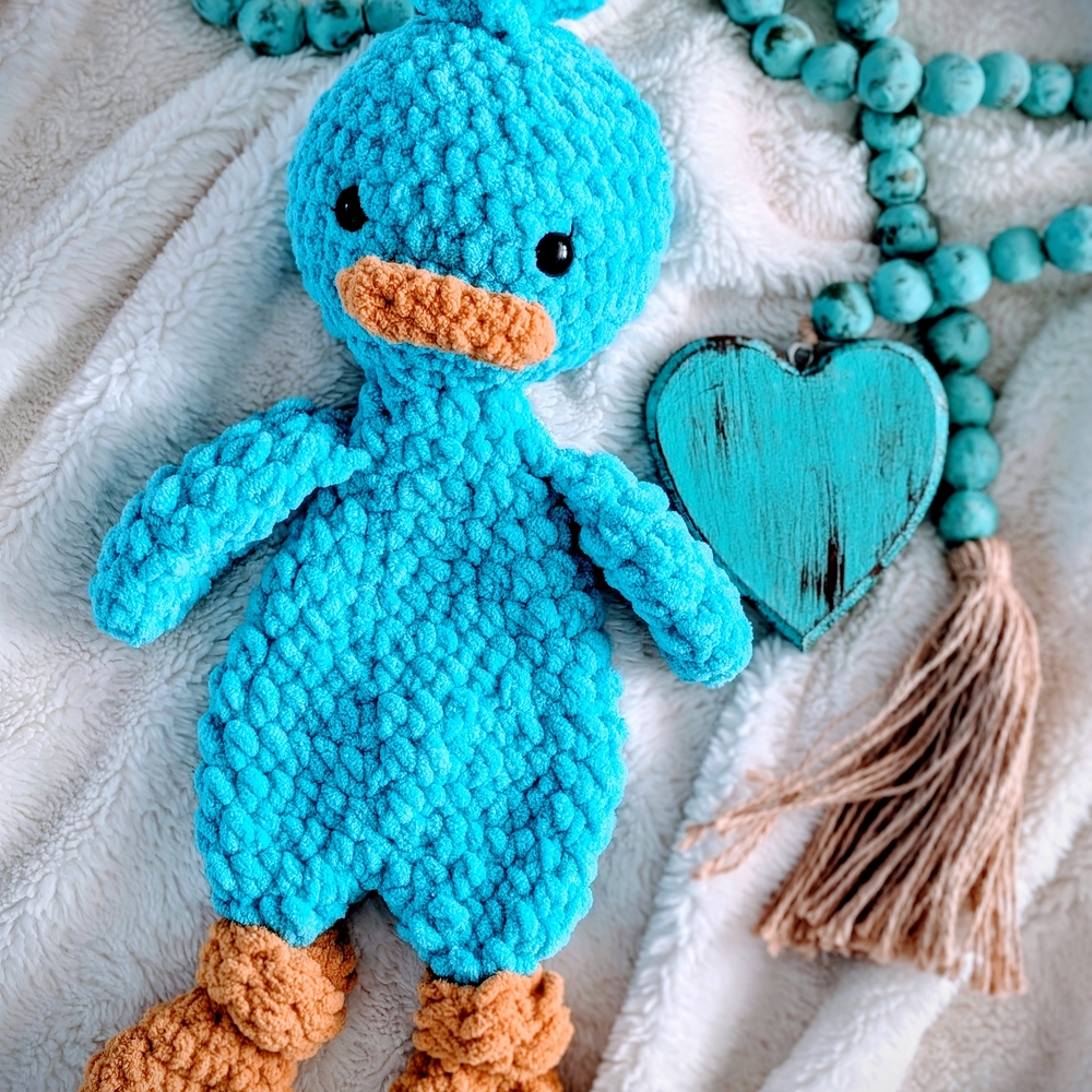 Blue Plush Duck Toy